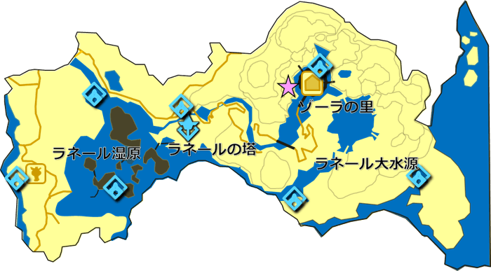 『英傑祭の詩』の祠の場所の地図