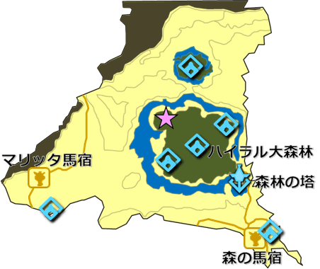 『はじめてのしれん』の祠の場所の地図