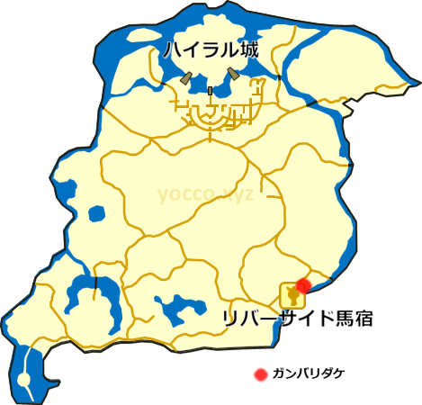 中央ハイラルのガンバリダケの生息場所の地図