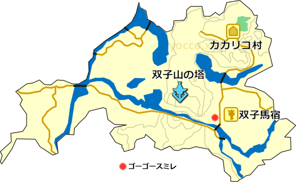 西ハテールのゴーゴースミレの生息場所の地図