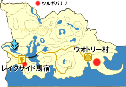 東ハテール(南)とフィローネ熱帯のツルギバナナの生息場所の地図