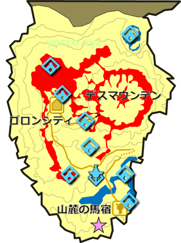 『馬宿の風景画』の祠の場所の地図