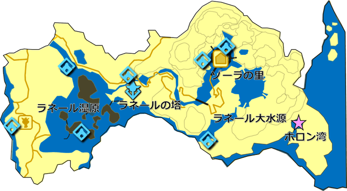 『風を束ねて制する者よ』の祠の場所の地図