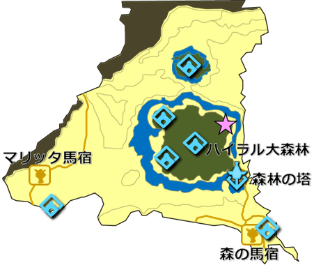 『燃えずのしれん』の祠の場所の地図